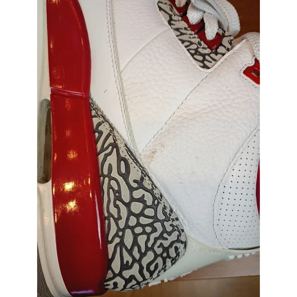 Air Jordan 3 Retro Men's Size 13 Cardinal Red CT8532-126 Basketball Nike Sneaker